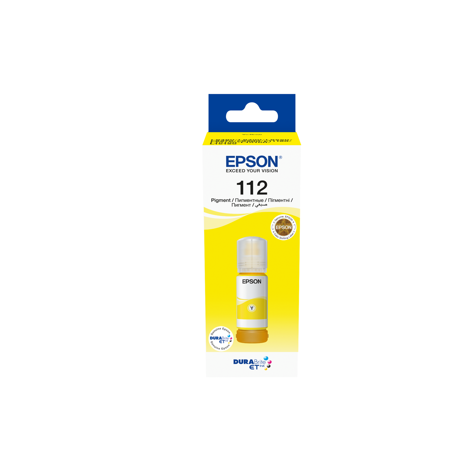 Espon 112 EcoTank Pigment Yellow Ink Bottle epson