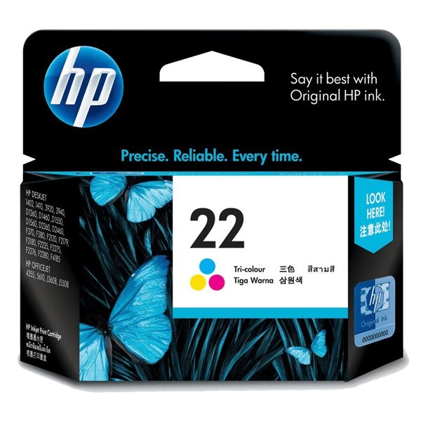 HP 22 Tri-color Original Ink Cartridge - Vertexhub Shop-HP