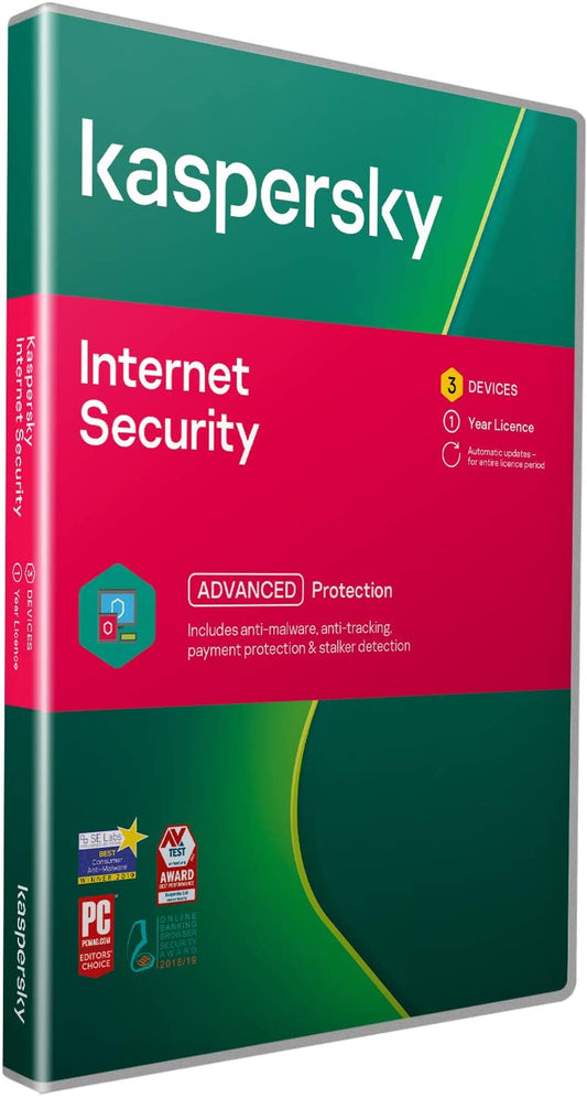 Kaspersky Internet Security; 3 Devices + 1 License for Free for 1 Year - Vertexhub Shop