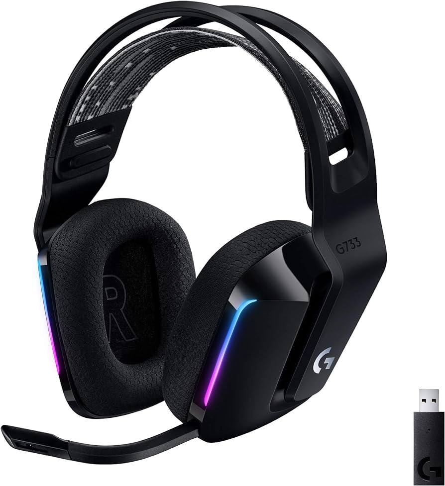 LOGITECH G733 LIGHTSPEED Wireless RGB Gaming Headset - BLACK - 2.4GHZ - Vertexhub Shop