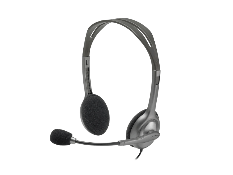 Logitech Stereo Headset H110 - Grey (2*3.5 MM JACK) - Vertexhub Shop