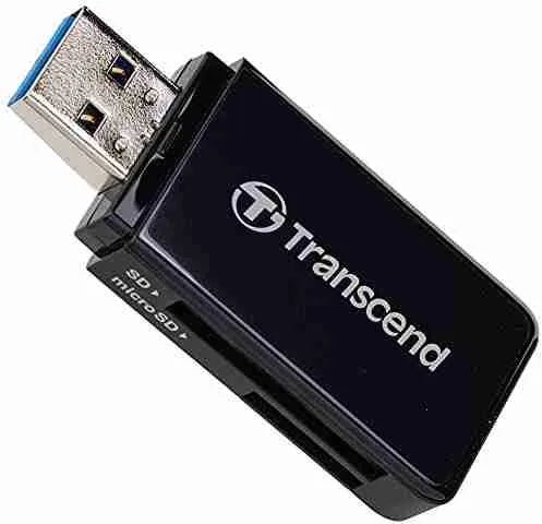 Transcend SD and microSD Card Reader USB 3.1 Gen 1, Black - Vertexhub Shop-Transcend