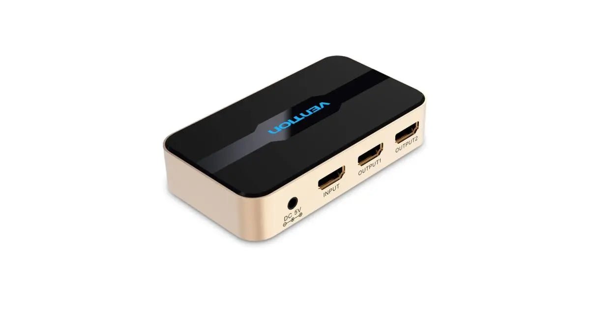 Vention 1 In 2 Out HDMI Splitter Gold - Vertexhub Shop-vention