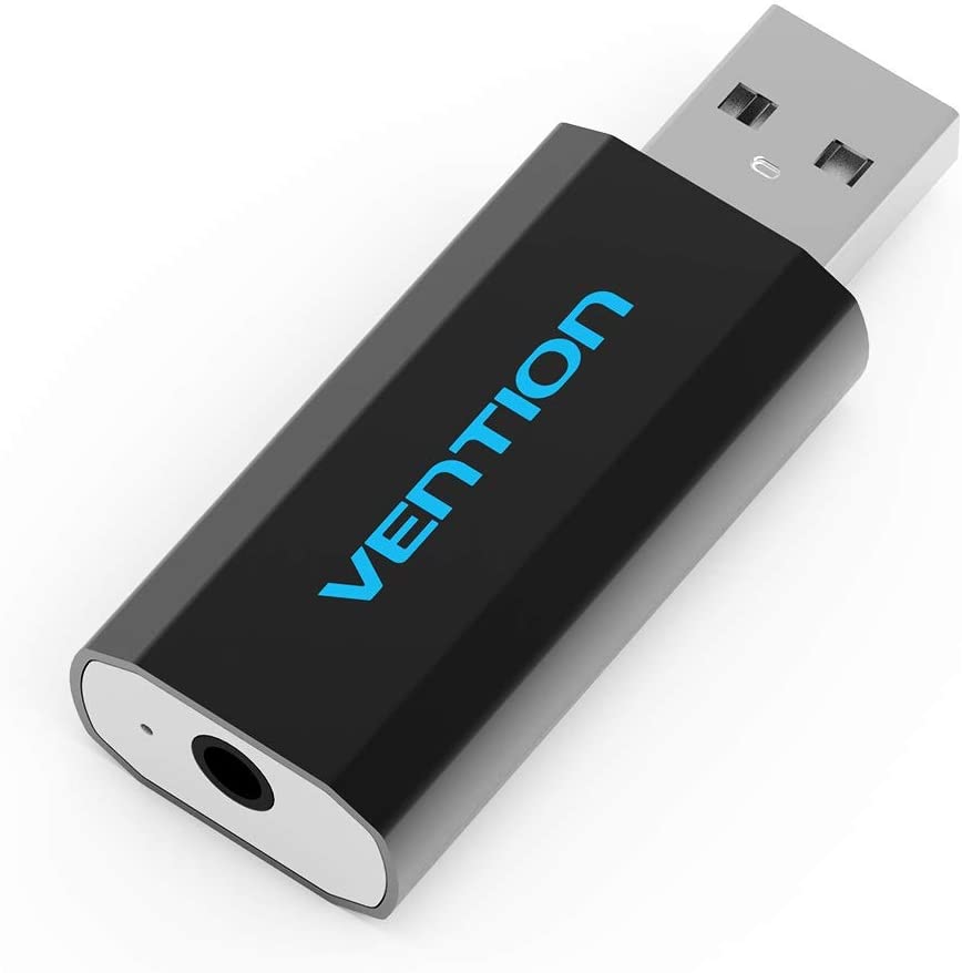 Vention 4 Pole USB External Sound Card Black - Vertexhub Shop-vention