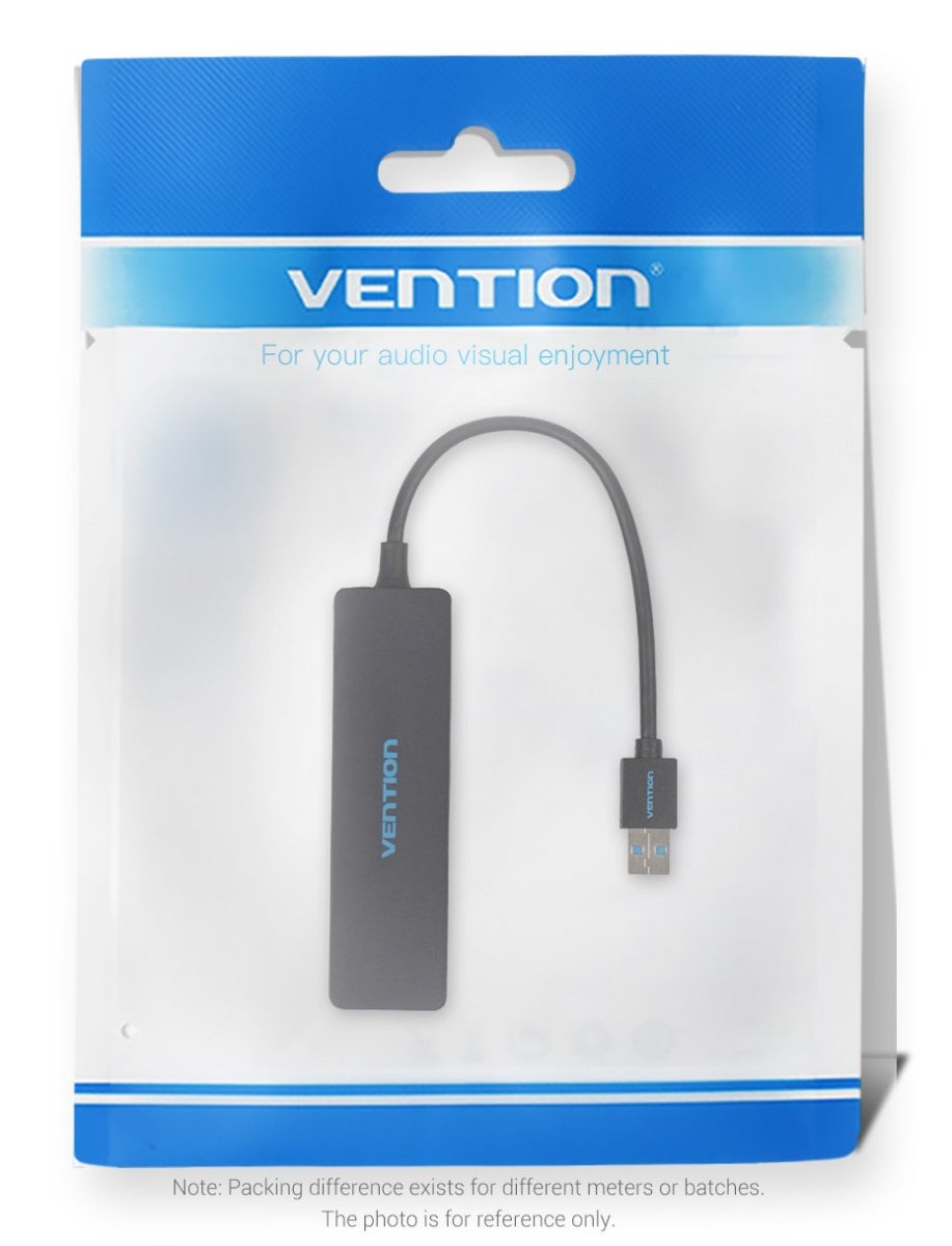 Vention 4 PORTS USB3.0 HUB 0.15M Black - Vertexhub Shop-vention