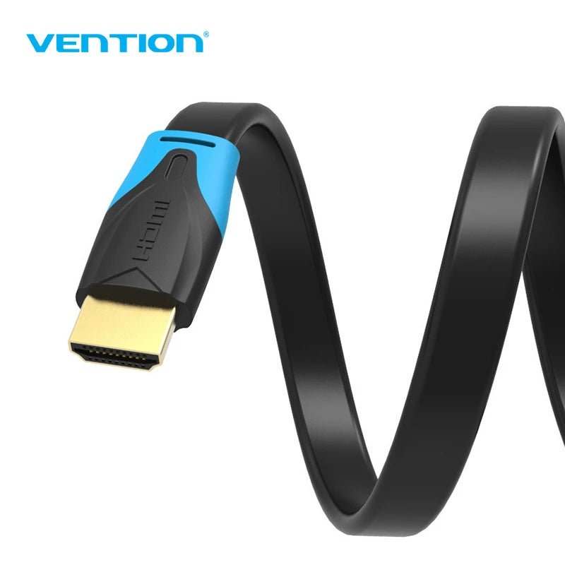 Vention Flat HDMI Cable 10M Black - Vertexhub Shop-vention