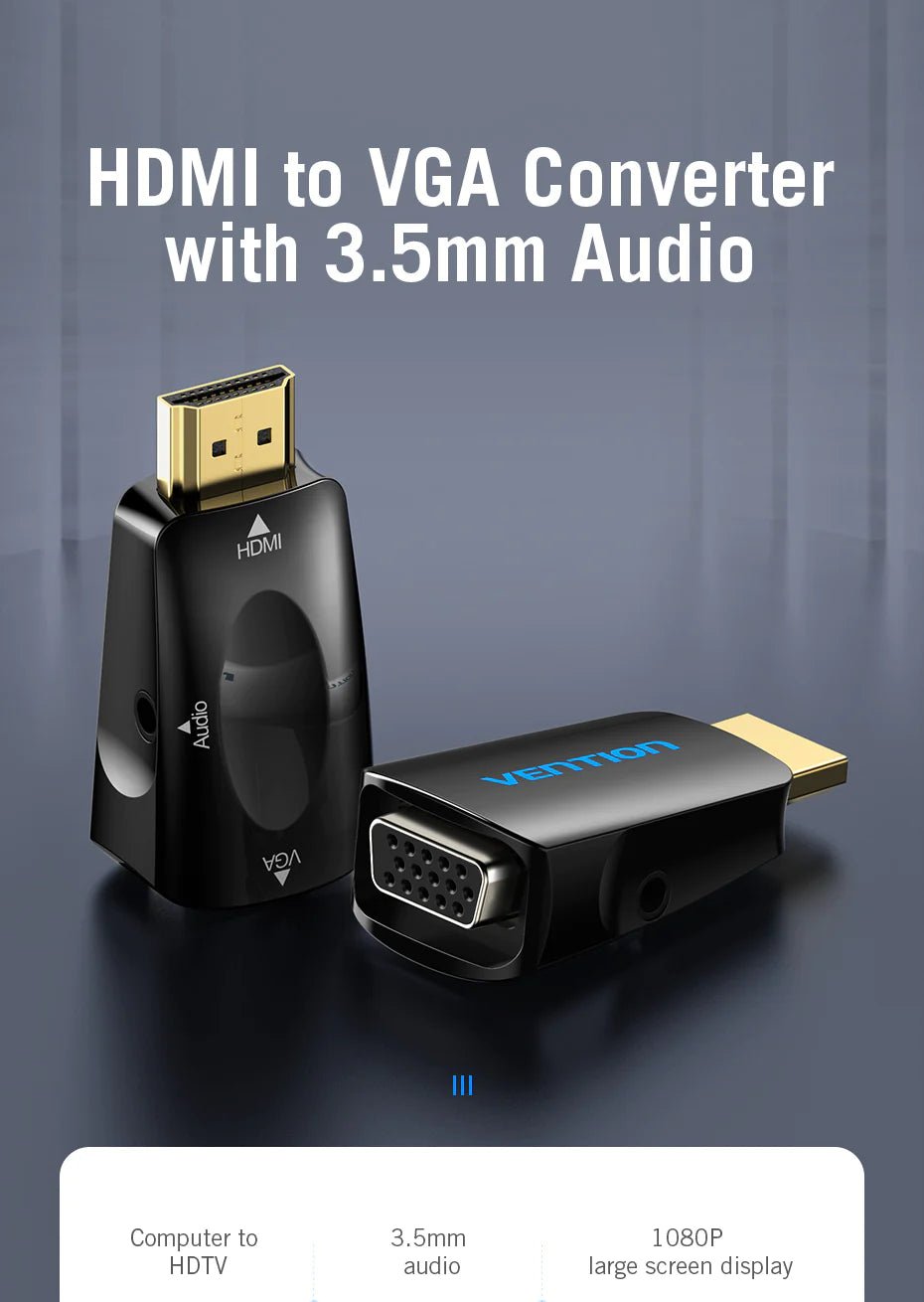 VENTION HDMI TO VGA CONVERTER WITH 3.5MM AUDIO - Vertexhub Shop