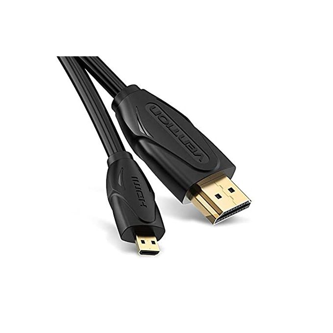 Vention Micro HDMI Cable 2M Black - Vertexhub Shop-vention