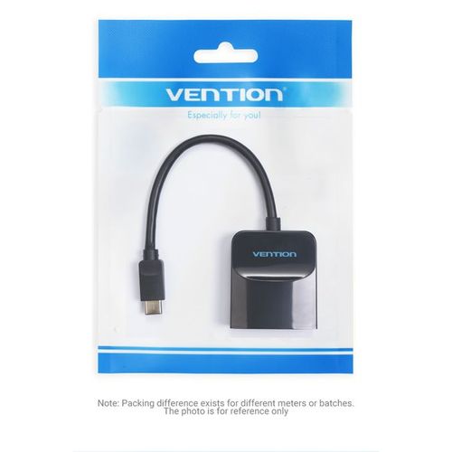 Vention Type-C to HDMI Adapter 0.15M Black ABS Type - Vertexhub Shop-vention