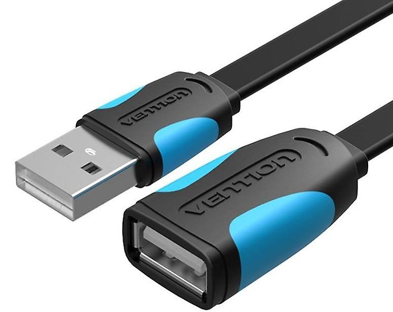 Vention USB 2.0 A Male to A Female Extension Cable 5M Black PVC Type - Vertexhub Shop-vention