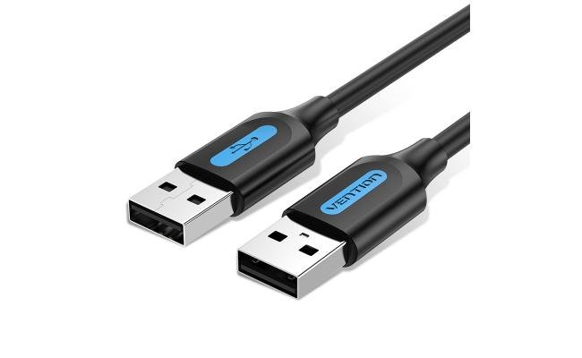 Vention USB 2.0 A Male to A Male Cable 1M Black PVC Type - Vertexhub Shop-vention