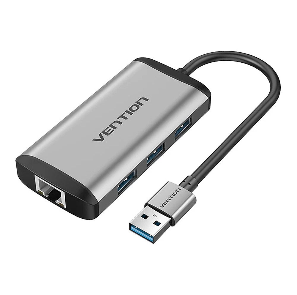 Vention USB 3.0 to USB3.0 (3 PORTS) + Gigabit Ethernet Aluminum Alloy Docking Station - Vertexhub Shop-vention