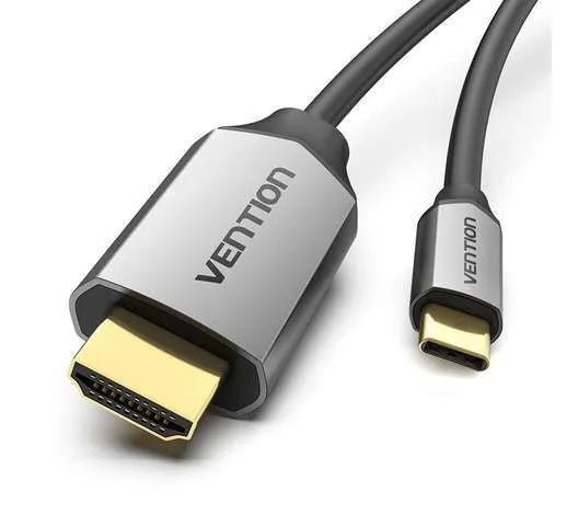 Vention USB-C to HDMI Cable 2M Black Aluminum Alloy Type - Vertexhub Shop-vention
