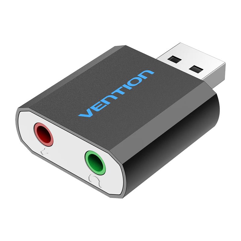 Vention USB External Sound Card Black Metal Type - Vertexhub Shop-vention