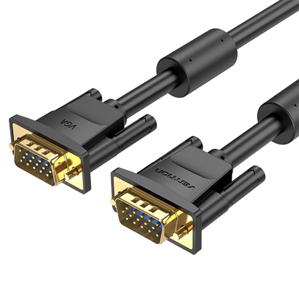 VENTION VGA (3+6) MALE TO MALE CABLE WITH FERRITE CORES 10METER BLACK - Vertexhub Shop